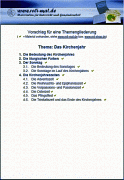 Themengliederung Kirchenjahr