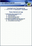 Themengliederung Wahrheit und Lüge
