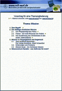 Themengliederung Mission