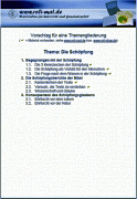 Themengliederung Thema Schpfung